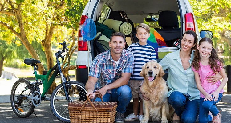 Smiling kids having fun on a road trip, capturing moments of adventure and excitement.